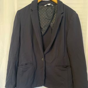 Navy Knit Blazer